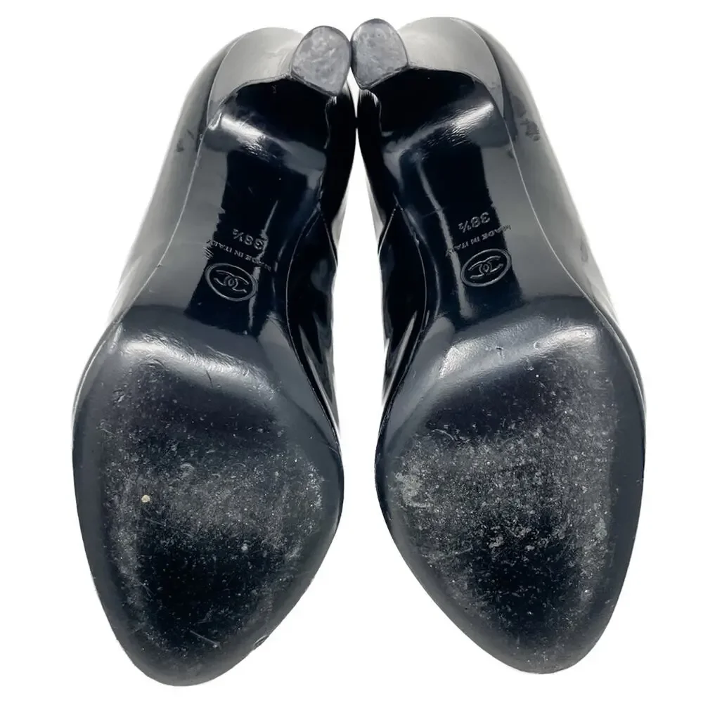 Chanel vintage 2006 Paris New York Patent Leather Booties size 38.5 US 7-7.5
